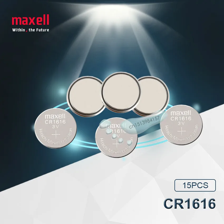 

15pc Maxell 100% Original CR1616 Button Cell Battery For Watch Car Remote Key cr 1616 ECR1616 GPCR1616 3v Lithium Battery