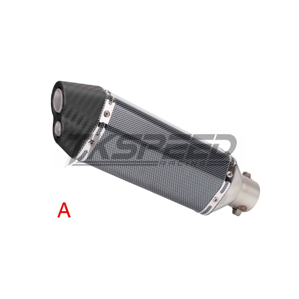 51mm universal Motorcycle Modified Exhaust pipe Muffler Exhaust scooter For CBR125 CBR250 CB400 CB600 YZF FZ400 Z750 - Цвет: A