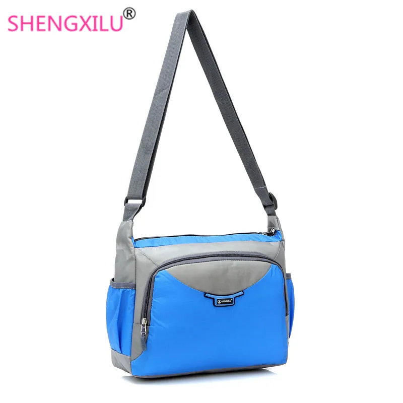 

Shengxilu Casual Travel Women Handbags Large Capacity Female Shoulder Bags Candy Color Brand Logo Ladies Messenger Bags