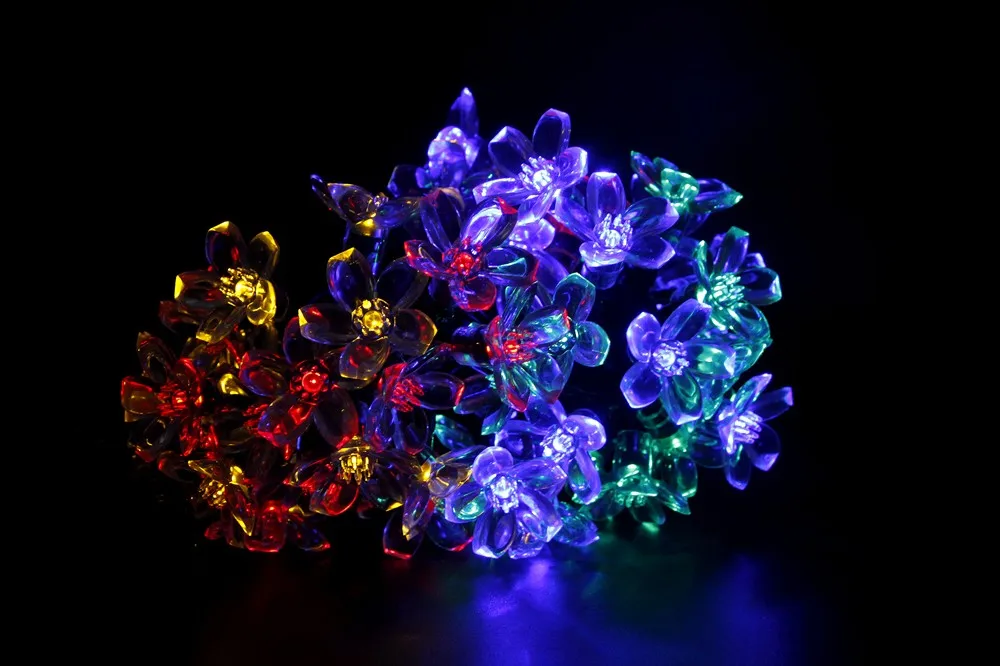 Solar Fairy Holiday String Lights 21ft 50 LED Multi-color Gardens Christmas Trees Halloween Lights Decoration IndoorOutdoor Use (11)