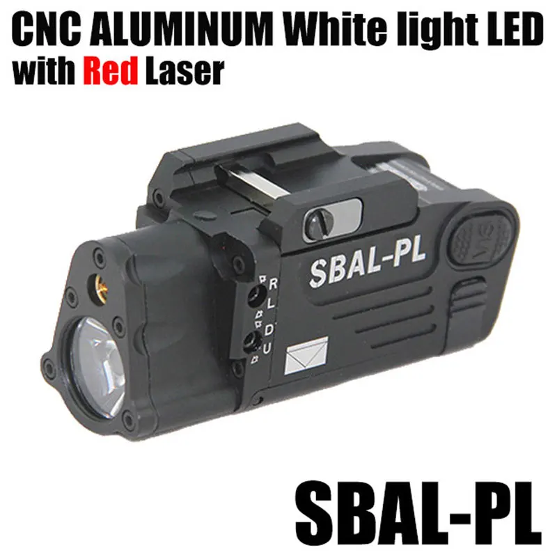 

Tactical Light SBAL-PL Pistol Light Multi-function Weaponlight Constant / Momentary White Light with Red Laser Flashlight