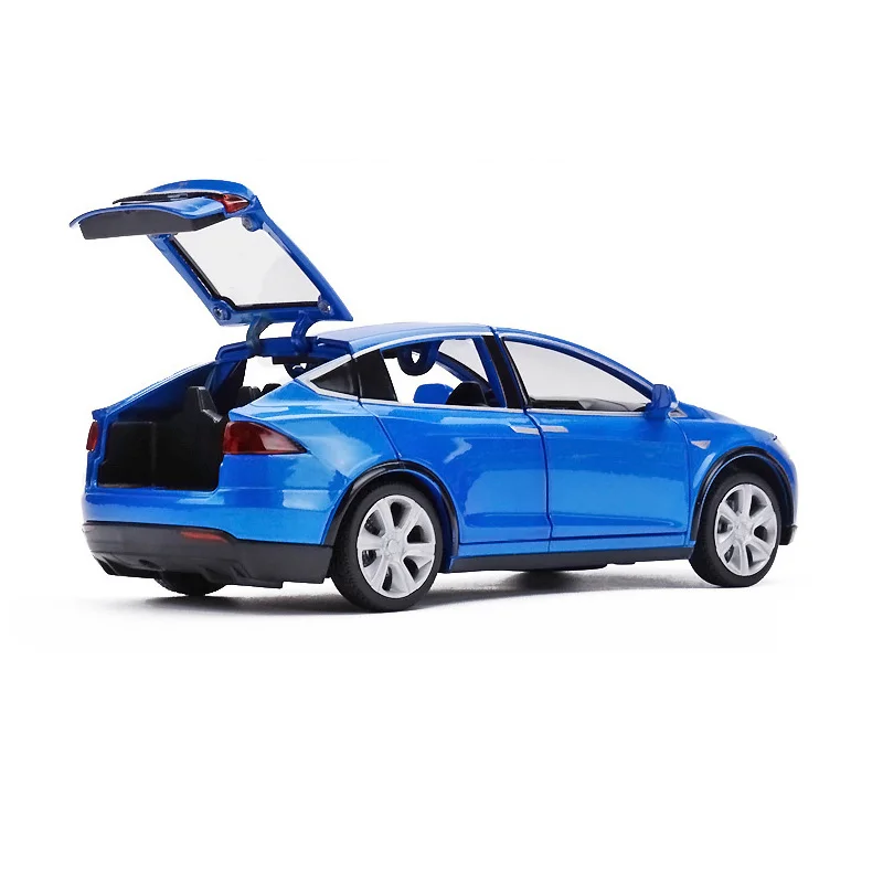 Новые модели автомобилей 1:32 Tesla MODELX90 звуковой светильник детские игрушки подарки
