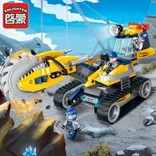 Просвещения строительной техники Building Block техника Кианит Squad рок-точильщика 3 рисунок 279 шт. Образовательные Кирпичи-без коробки