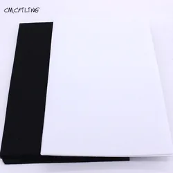 A4 Black and White Hard Felt Sheets for DIY Crafts and Sewing Projects (Each Color 10 Pcs)