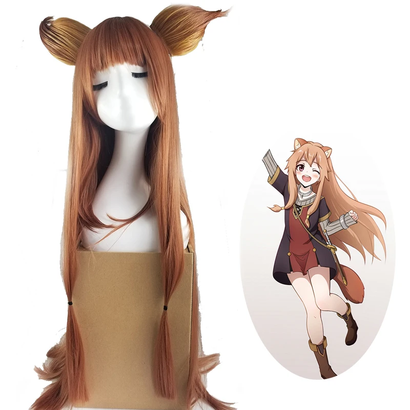 

Tate no Yuusha no Nariagari Raphtalia Cosplay Costume Wig Headwear Straight Brown The Rising of the Shield Hero Cosplay Hair