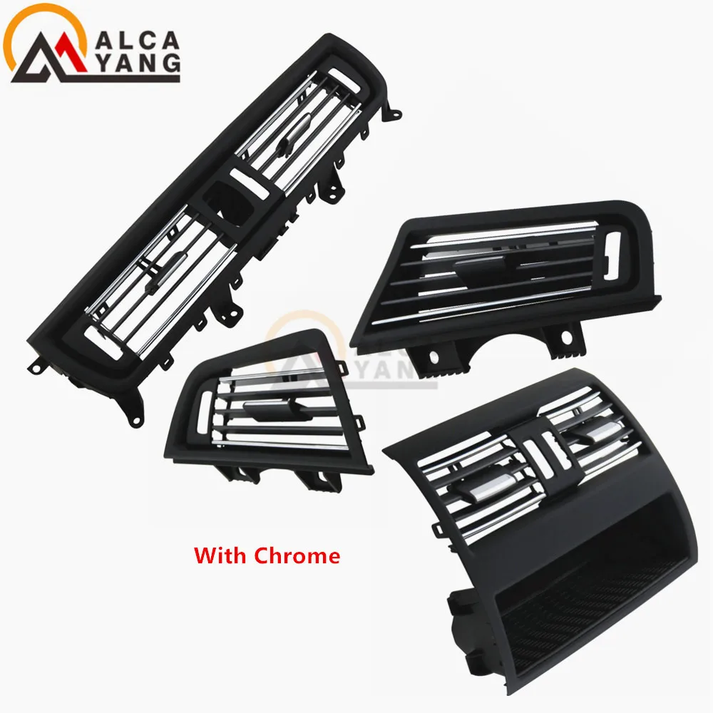 

Front Row Wind Left/Center/Right/Rear Air Conditioning Vent Grill Outlet Panel With Chrome Plate For BMW 5 Series F10 F18