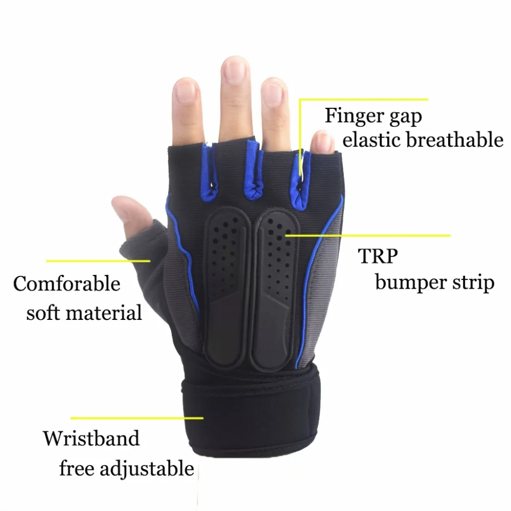 Sports Gym Gloves for Powerlifting Bodybuilding Training Exercise Men Weights Lifting Gloves Workout Gloves Gym Dumbbell Guantes