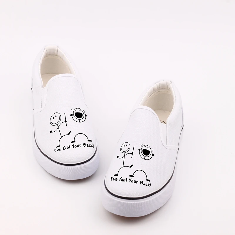 

E-LOV Customize Abstract Humors Man Printed Canvas Shoes Slip-on Graffiti Funny Graphics Casual Loafers Couples Flats Sapatos