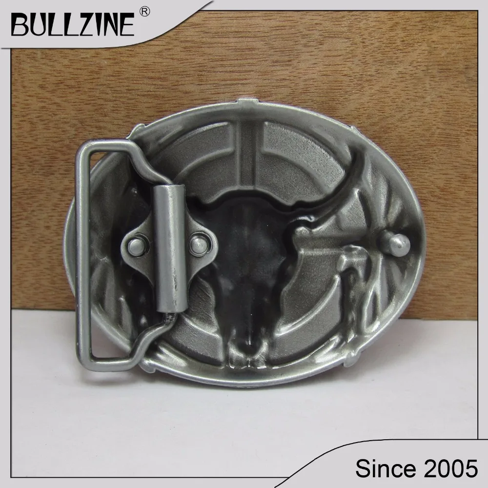 Пряжка для ремня Bullzine western bull с оловянной отделкой FP-02229-1 подходит для ремня шириной 4 см Прямая поставка