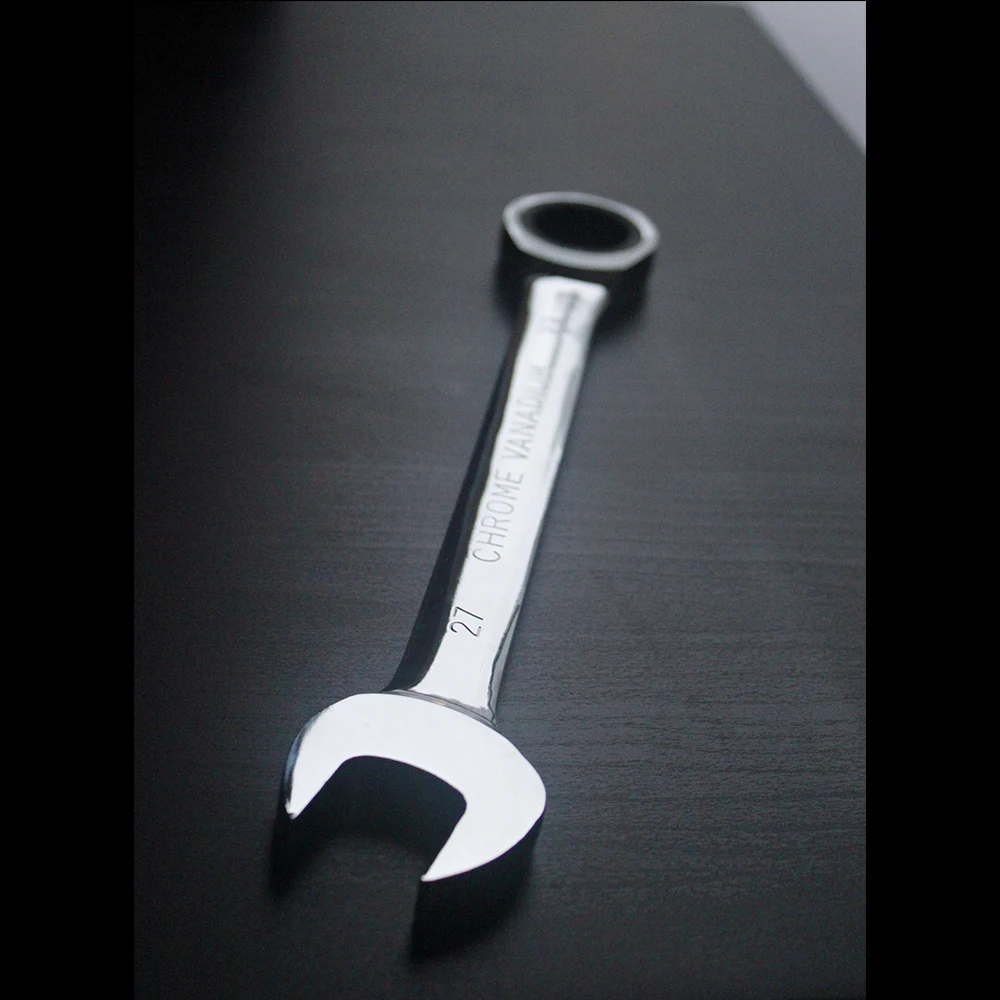 

27mm new arrival ratchet wrench combination spanner hand tool bicycle repair chrome vanadium steel full polishing fine