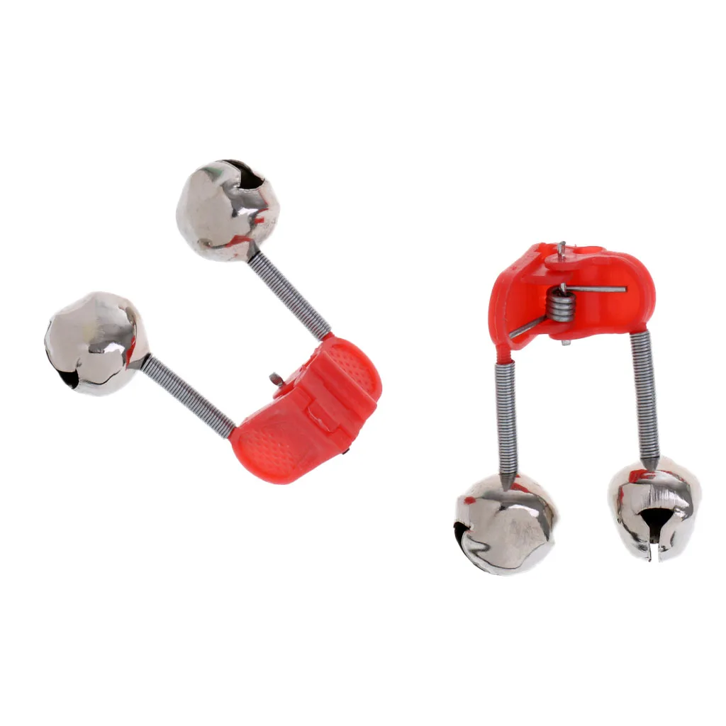 30 PCS Fishing Rod Alarm Clip Style Dual Alert Bells Suitable for All Kinds of Sea Rod Color Random Fishing Accessories