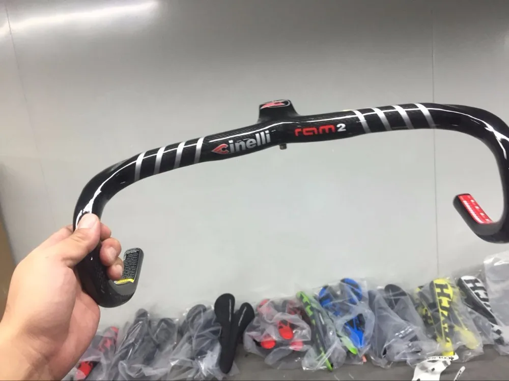 Cinelli Ram 2 Ram3 полностью углеродное волокно дорожный Интегрированный руль с углеродным стержнем многоцветный руль глянец