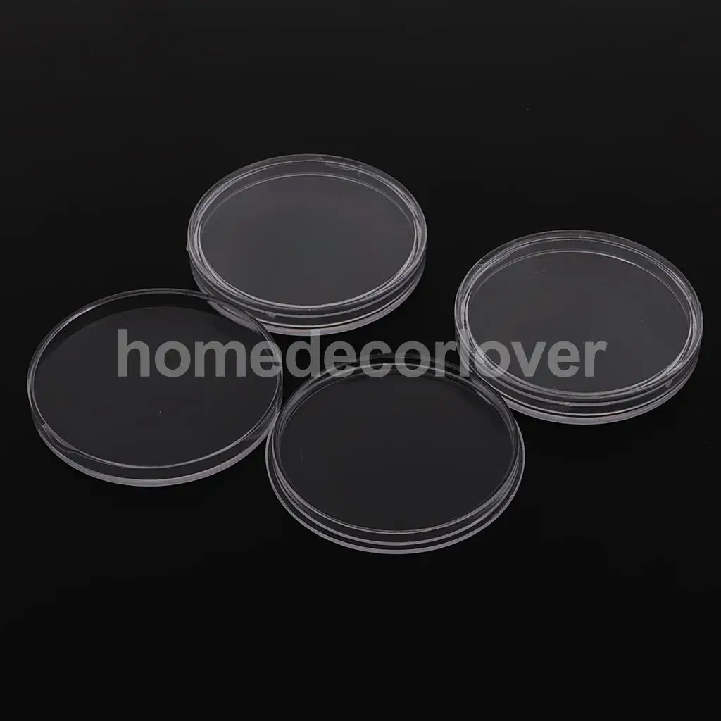 300Pcs Clear Round Coin Capsules Case Box Holder Protectors for Collection 19mm 28mm 36mm