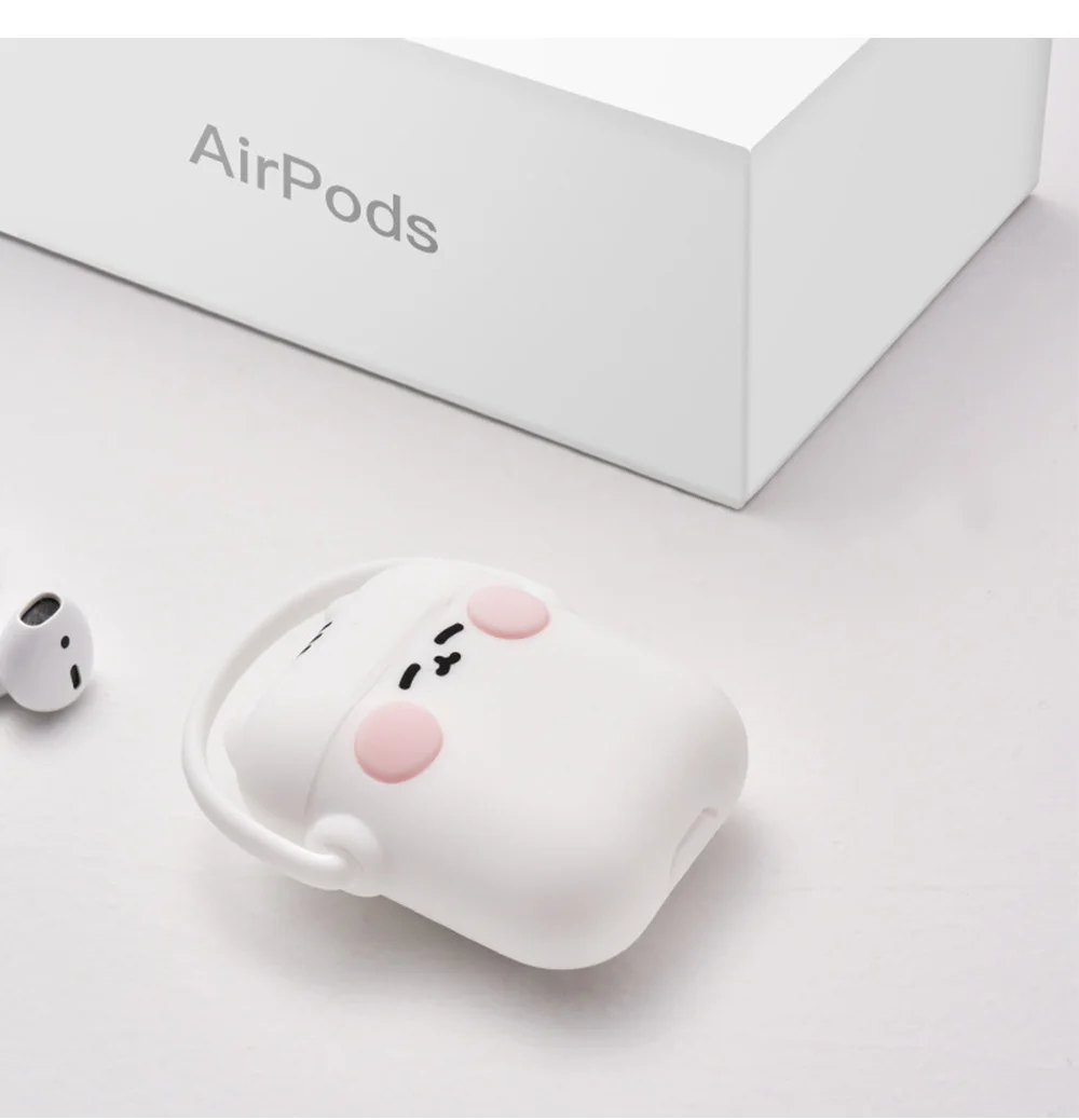 Мультяшный беспроводной Bluetooth чехол для наушников для Apple AirPods Мягкий силиконовый чехол для зарядки наушников Защитный чехол для AirPods