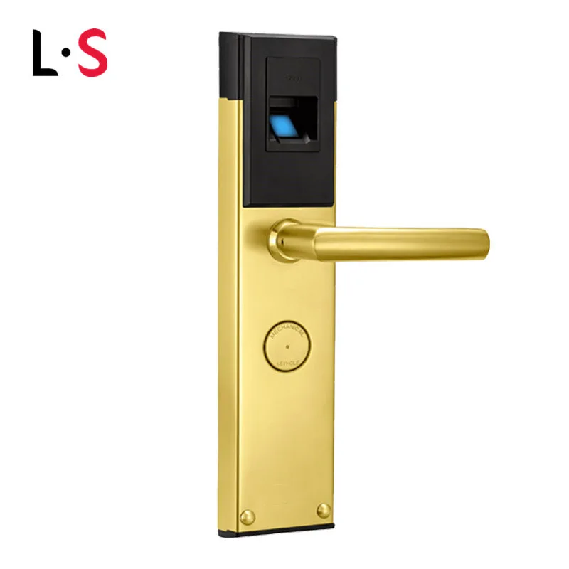 Electronic Smart Door Lock For Hotel Apartment Free Style Handle Fingerprint+Card+Mechanical Key