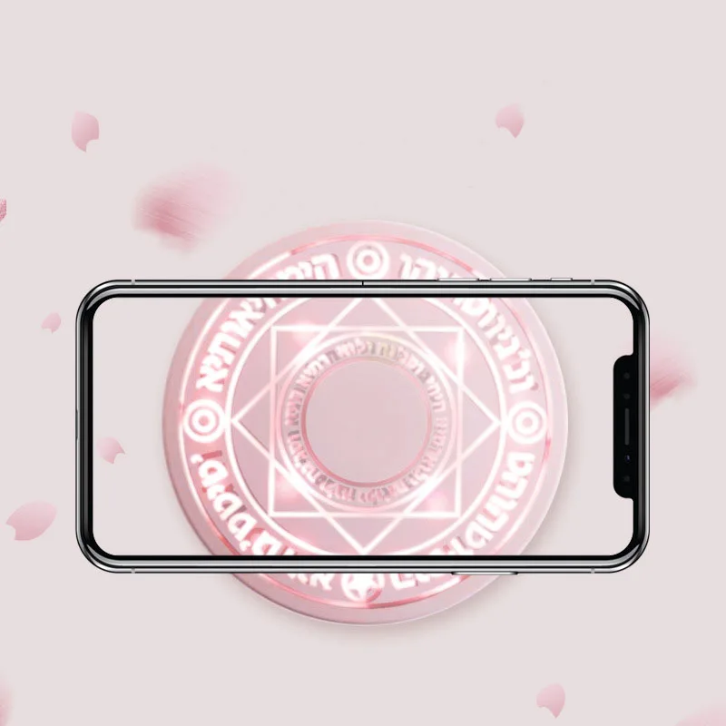 Cardcaptor card captor sakura черный розовый Клоу карты магический круг Беспроводное зарядное