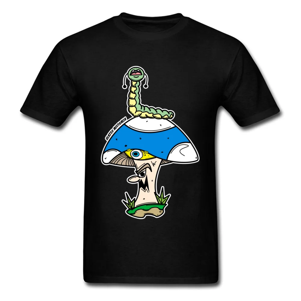Screaming Caterpillar T Shirts Casual Short Sleeve Company O Neck Cotton Tops Shirt Slim Fit Tee-Shirt for Male Summer Fall Screaming Caterpillar black