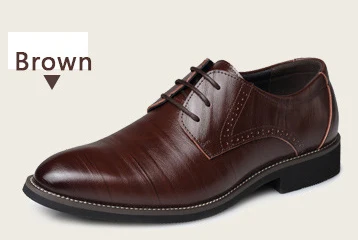 M-anxiu/туфли дерби из искусственной кожи мужские деловые туфли на плоской подошве с острым носком, большие размеры высокое качество, низкая цена 1 - Цвет: Brown