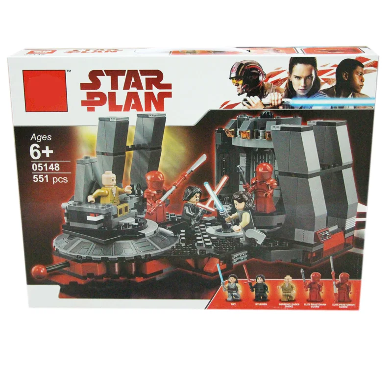 

Star Wars Snoke The Throne Room Set Model Building Kits Blocks Bricks Kids Toys Compatible with Legoings
