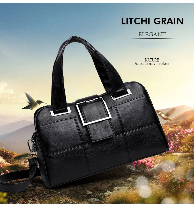 feminino bolsa de ombro de couro macio