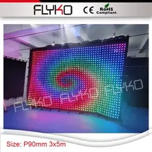 10ft* 17ft RGB 3 in1 мягкие фонарик Внутренний светодиоидный видео занавес фон P9cm
