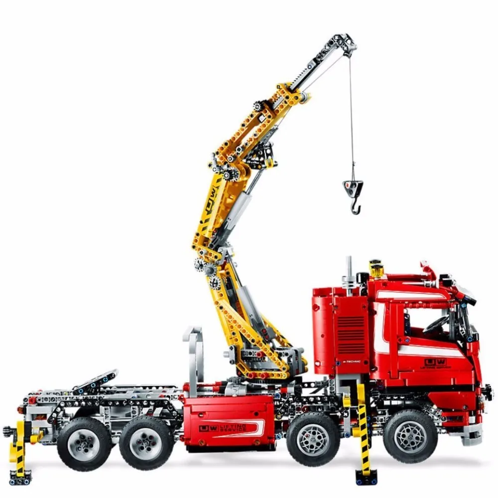 

Compatible Legoness 8258 20013 1877pcs Technic Series The Electric Crane Truck Model Building Blocks Bricks For Kids Gifts