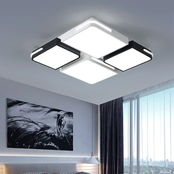 

squre lamp plafonniers home modern flush mount led nordic ceiling lights light fixture lamparas de techo fixtures lampara