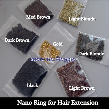 

Free shipping nano ring Lead-free Non-nickel 1000pcs/lot,Blonde Nano Ring of smallest micro ring in the world for nano ring hair