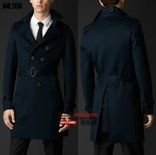 S 3XL Autumn and winter 2014 new men s brand Fashion double breasted trench font b