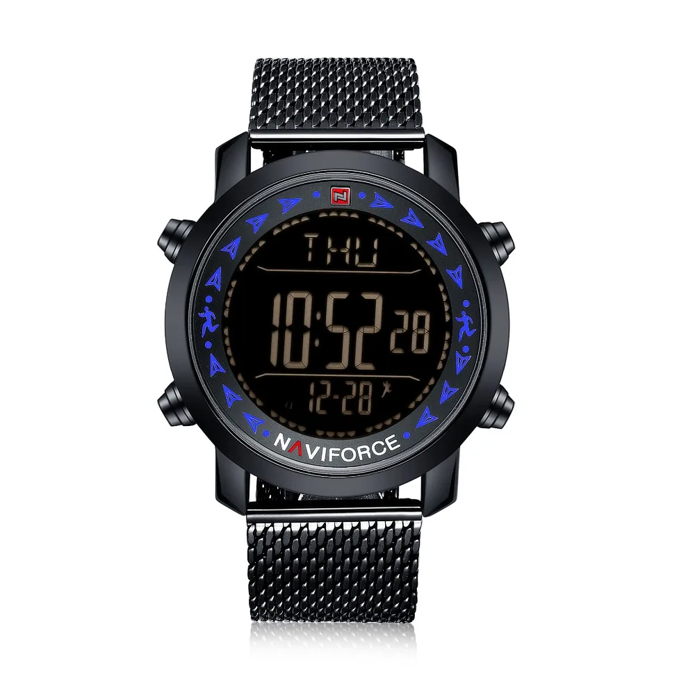 

Collar new mesh LED pedometer mesh smart waterproof sports watch male watch