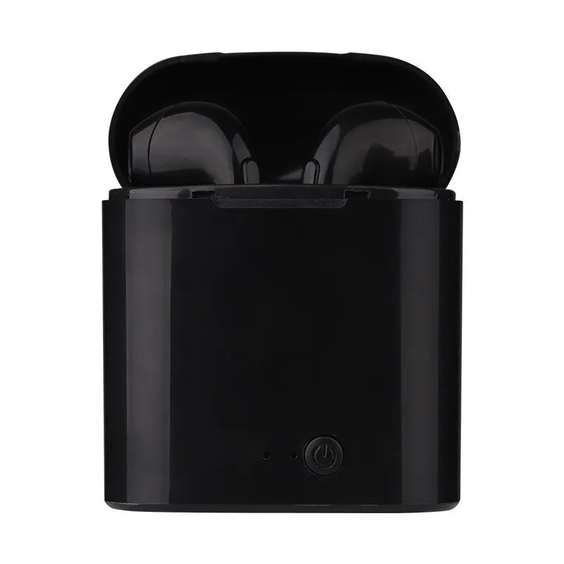 I7s TWS мини беспроводные Bluetooth наушники, стерео наушники-вкладыши, гарнитура с зарядным устройством, микрофон для Iphone, Xiaomi, всех смартфонов - Цвет: No Package Box-Black