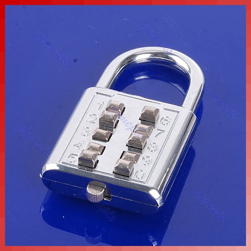 

5 Digit Push-Button Number Combination Luggage Travel Code Lock Padlock Silver S08 Wholesale&DropShip