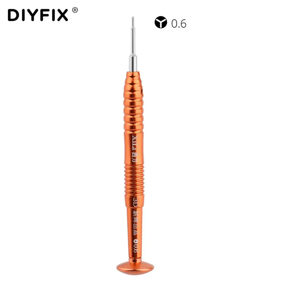 DIYFIX точность 3D отвертка Y0.6 0,8 Pentalobe 1,5 2,5 крест T2 Torx для iPhone XR XS мобильный телефон с отверстием для разборки инструменты - Цвет: Y 0.6