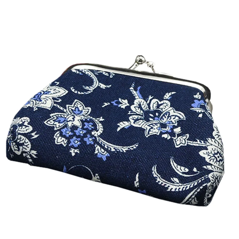 Женские сумки, винтажный кошелек, сумки для леди,, Ретро стиль, цветок, маленький, на застежке, кошелек, клатч, маленькая сумка