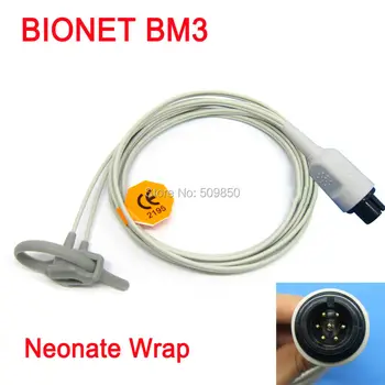 

Compatible BIONET BM3 Pulse Probe neonatal wraps silicon spo2 sensor