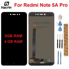 Продажа For Xiaomi Redmi Note 5A Pro LCD Display + Touch Screen Digitizer Assembly For Redmi Note 5A Prime Global Version 3GB RAM / 4G