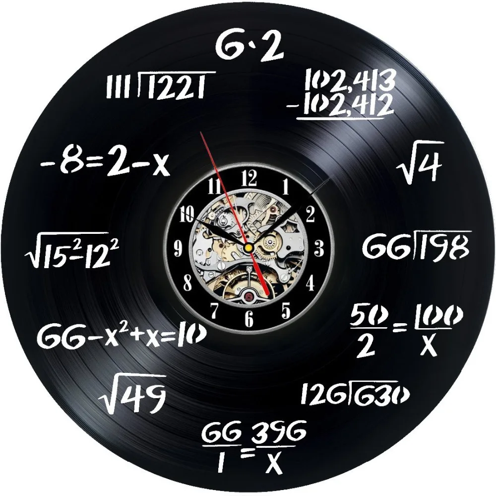 Mathematics Math Decorative Vinyl Record Wall Clock This Clock Is A Unique Gift To Your Friends And Family For Any Occasion