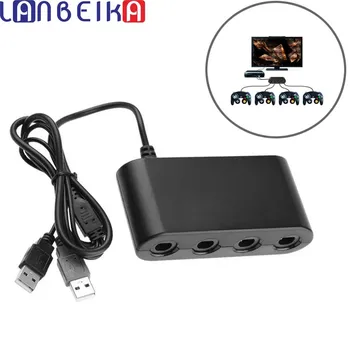 

4 Ports for GC Game Cube to for WiiU PC USB for Nintendo Switch Game Controller Adapter Converter for Windows 7/8 XP Vista Mac