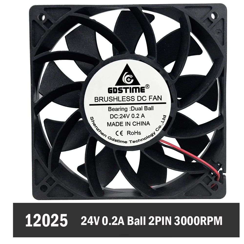 Gdstime 120mmx120mmx25mm DC 24V 0.2A 