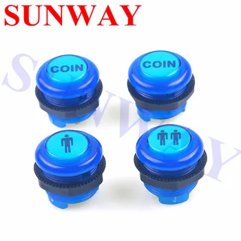 

10Pcs/Lot 1P/2P/COIN illuminated Arcade Push Button 5V LED Arcade Button With Built-in Microswitch For Arcade Machine Game