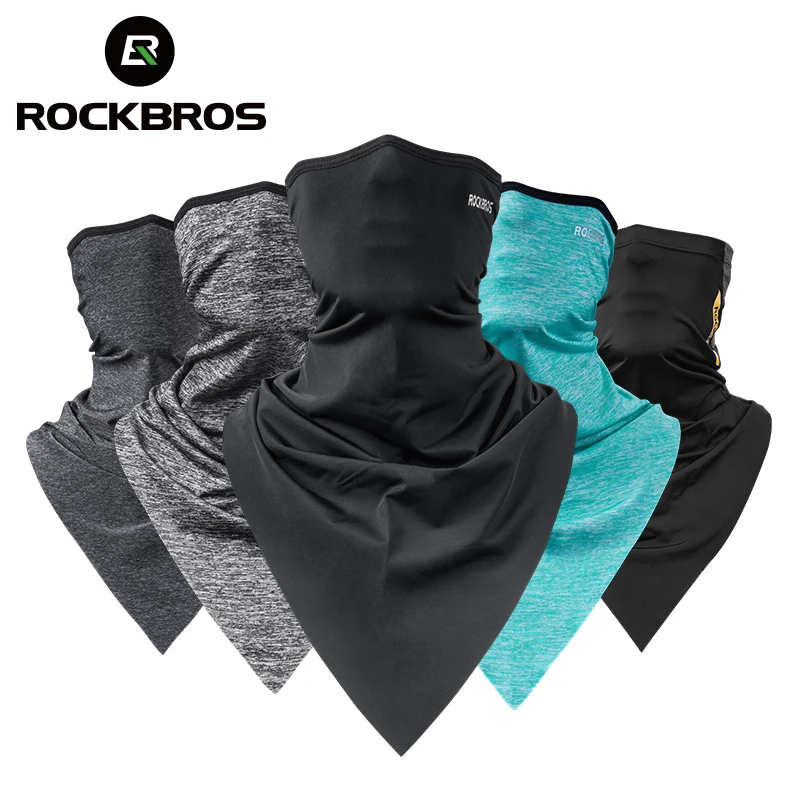 

ROCKBROS Triangle Sport Scarves Ice Fabric Hiking Scarves Breathable Cycling Bicycle Bandanas Face Mask Camping Runing Headband