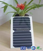Solarparts 1PCS 6V/6W 1000mA high efficiency mono cell PET solar panel module with Alligator clip DIY kits toys charger
