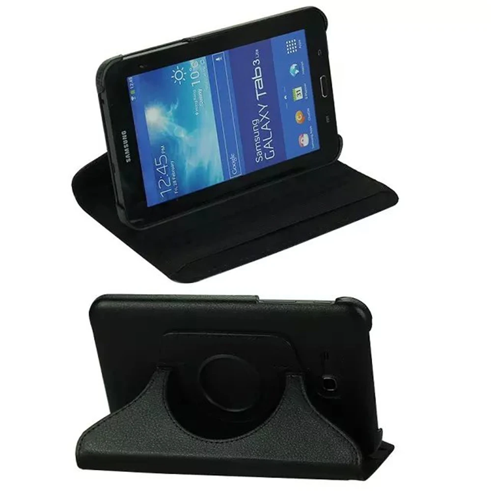 Вращающийся на 360 градусов чехол подставка из искусственной кожи для Samsung Galaxy Tab3 7