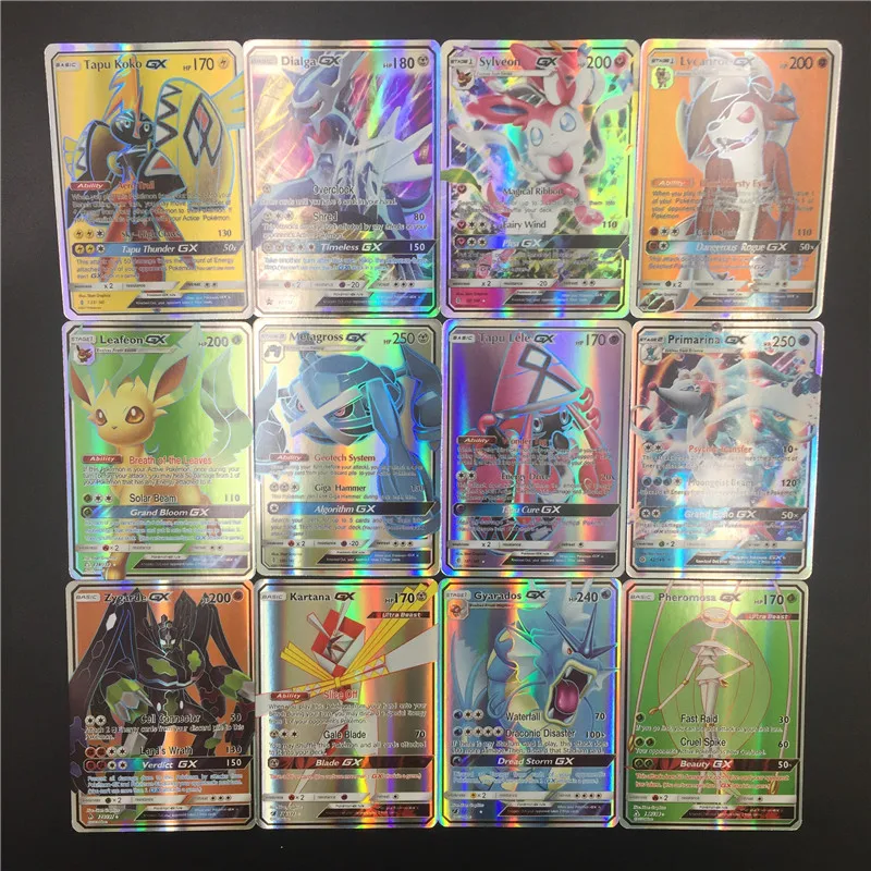 

GX MEGA Free Shipping pokemons Cards Game Battle Carte 25 50 100pcs 200 Pcs Trading Cards Game Children Pokemons for gift