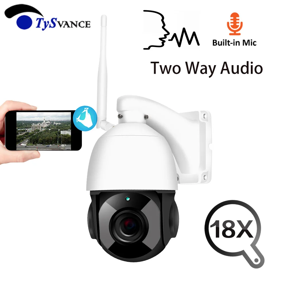 

HD 1080P 4inch 18X Zoom PTZ CCTV Security Speed Dome Camera Video Surveillance IP camera 2MP Outdoor WiFi Two Way Audio ONVIF