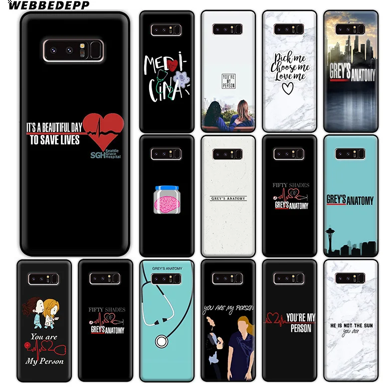 WEBBEDEPP You're My Person Greys анатомический Мягкий силиконовый чехол для Samsung Galaxy A9 A8 A7 A6 Plus