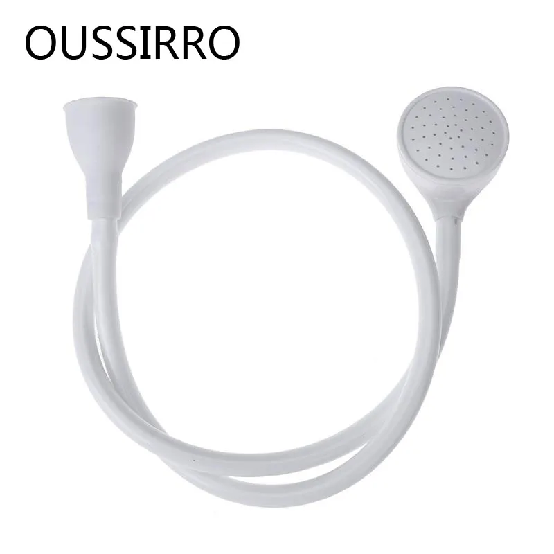 

1Pcs Home Single Wide Water Tap Shower Head Spray Hose Pet Bathing Wash Hair Clean Sink Hose Push On Mixer Hairdresser Bathroom