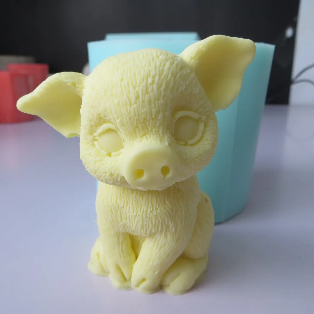 Cena 3D silikonowe formy piggy na robienie mydła zwierzęta kremówki formy narzędzie do dekoracji ciast mydło formy akcesoria do ciast czekoladowe mus ciasto formy