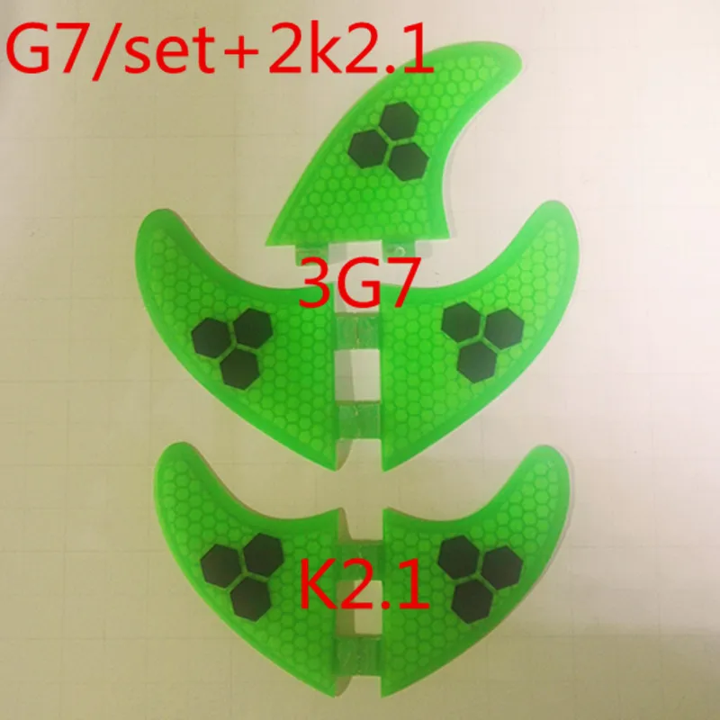 4 шт./лот высокое качество плавники для серфинга FCS с стекловолокном мед гребень материал для серфинга плавник GX G3 G5 G7 S L размер quad плавники - Цвет: 3 G7  2 K21