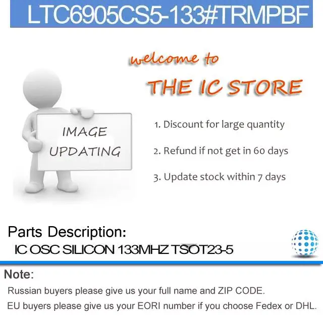 LTC6905CS5-133 # TRMPBF IC OSC КРЕМНИЯ 133 МГЦ TSOT23-5 6905 LTC6905CS5 LTC6905 LTC6905C C6905 | Электронные